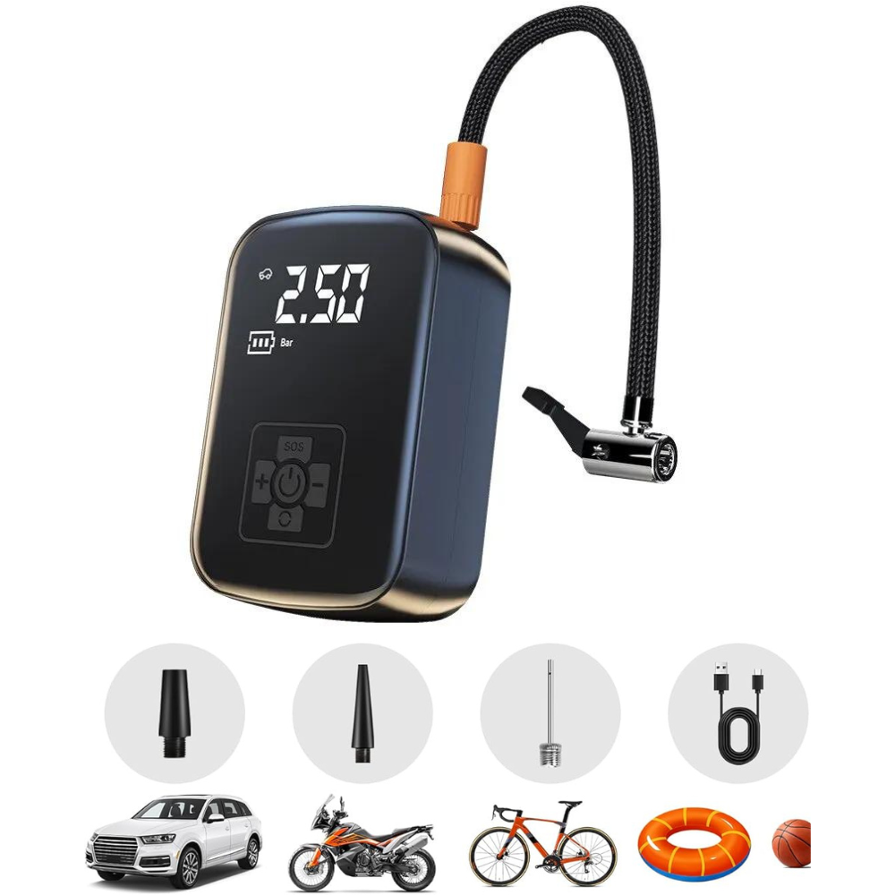 Gonfleur de Pneus Portable sans Fil 150PSI - Compresseur d'air pour Voiture Vélo